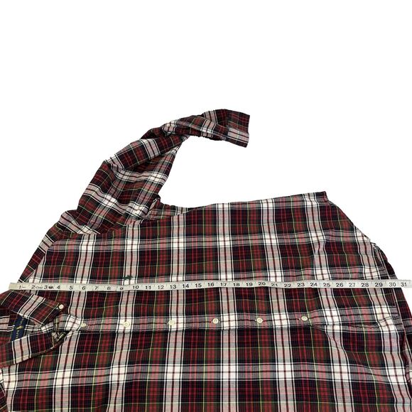 Mens Ralph Lauren Long Sleeve Button Down Shirt Size Large Red Plaid Cotton - Picture 4 of 7